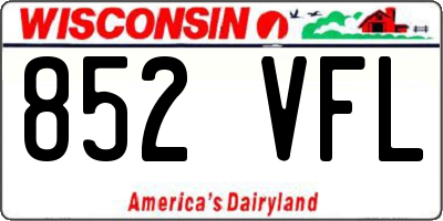 WI license plate 852VFL