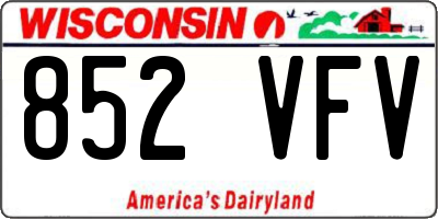 WI license plate 852VFV