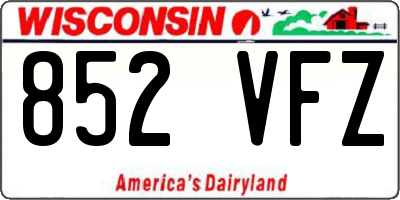WI license plate 852VFZ