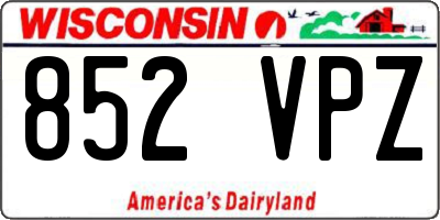 WI license plate 852VPZ