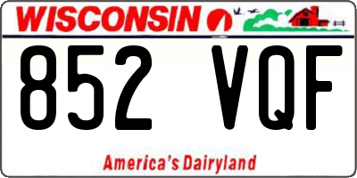 WI license plate 852VQF