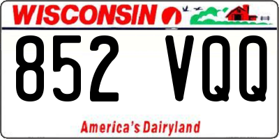 WI license plate 852VQQ