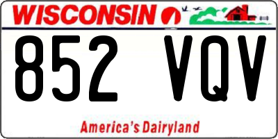 WI license plate 852VQV