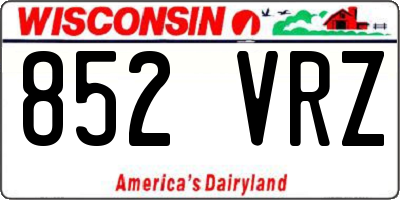 WI license plate 852VRZ