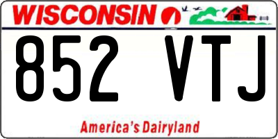 WI license plate 852VTJ