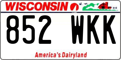 WI license plate 852WKK