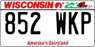 WI license plate 852WKP