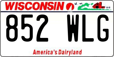WI license plate 852WLG