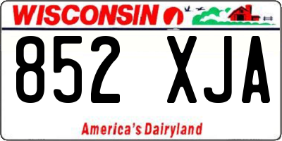 WI license plate 852XJA