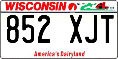 WI license plate 852XJT