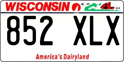 WI license plate 852XLX