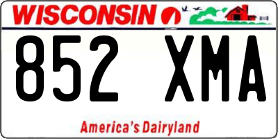 WI license plate 852XMA