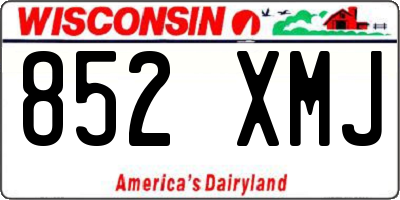 WI license plate 852XMJ