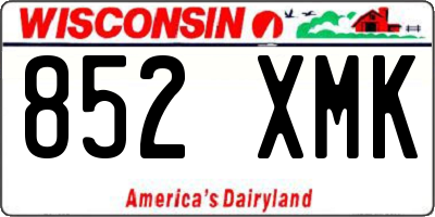 WI license plate 852XMK