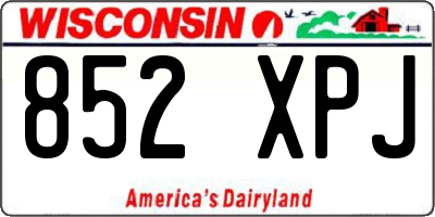 WI license plate 852XPJ