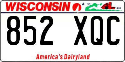 WI license plate 852XQC