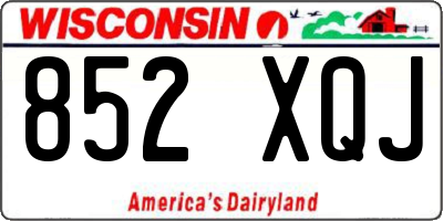 WI license plate 852XQJ