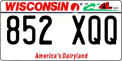 WI license plate 852XQQ