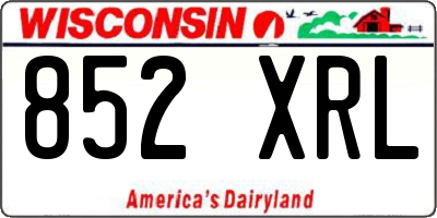 WI license plate 852XRL