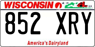 WI license plate 852XRY