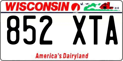 WI license plate 852XTA
