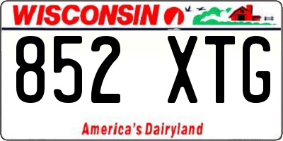 WI license plate 852XTG
