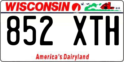 WI license plate 852XTH