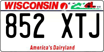 WI license plate 852XTJ