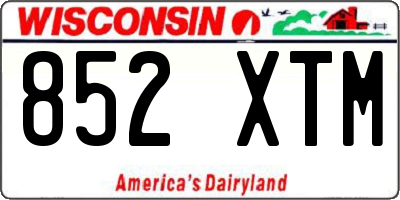 WI license plate 852XTM