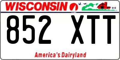 WI license plate 852XTT