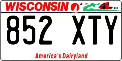WI license plate 852XTY