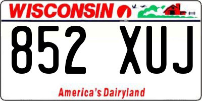 WI license plate 852XUJ