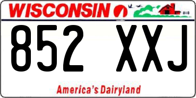 WI license plate 852XXJ