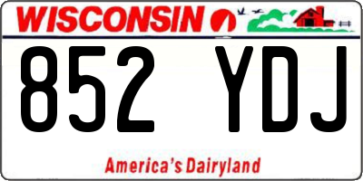 WI license plate 852YDJ