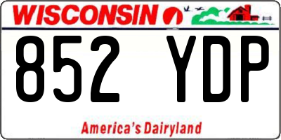 WI license plate 852YDP