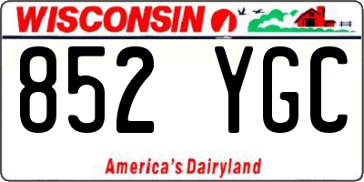 WI license plate 852YGC