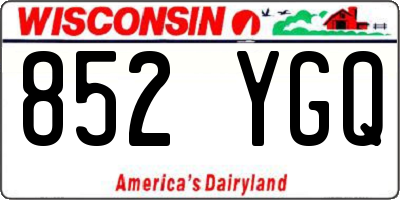 WI license plate 852YGQ