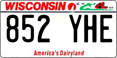 WI license plate 852YHE