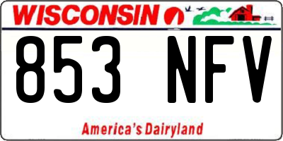 WI license plate 853NFV