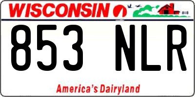 WI license plate 853NLR