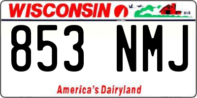 WI license plate 853NMJ