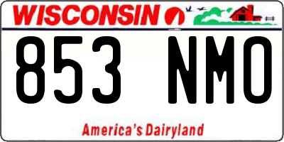 WI license plate 853NMO