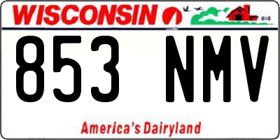 WI license plate 853NMV