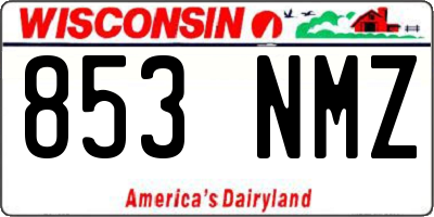 WI license plate 853NMZ