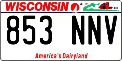 WI license plate 853NNV