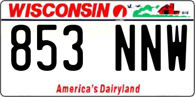 WI license plate 853NNW