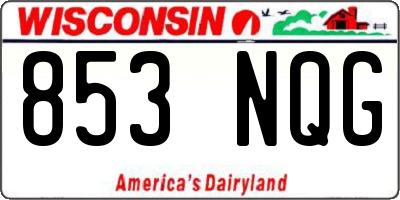 WI license plate 853NQG