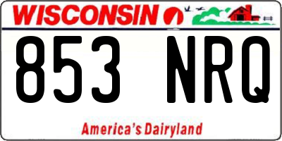 WI license plate 853NRQ