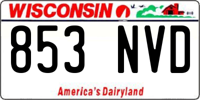 WI license plate 853NVD