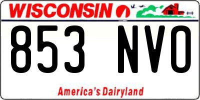 WI license plate 853NVO